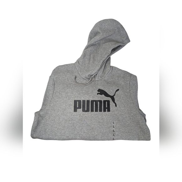 Puma Men's Large Hoodie Grey Pullover Size Large NWT Fleece Lining X-2 - Picture 3 of 8
